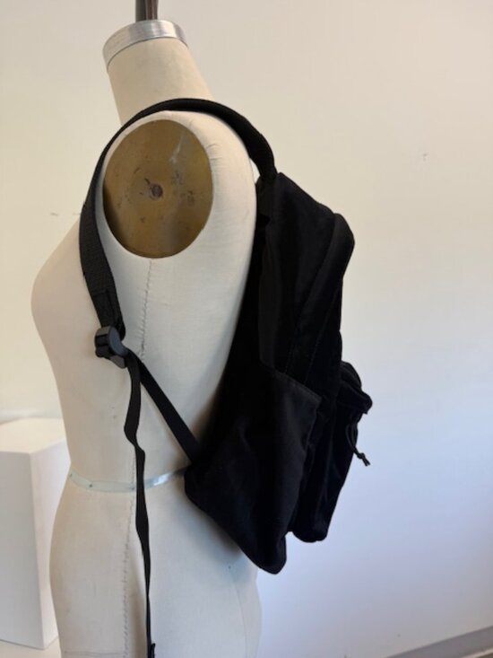 supreme velvet backpak black color main image 4